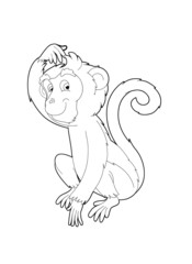 Cartoon safari - coloring page - illustration for the children