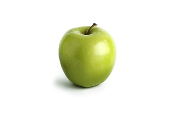 Sweet green apple with isolated background
