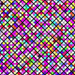 Abstract geometric pattern background. Colorful mosaic on black