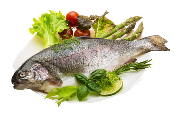 Fresh raw rainbow trout