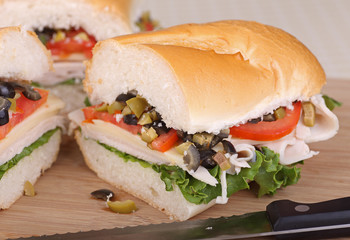 Sliced Turkey Sandwich