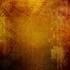 Old papers and grunge filmstrip on the alienated background