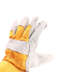Protective gloves, isolated on a white. Outside.
