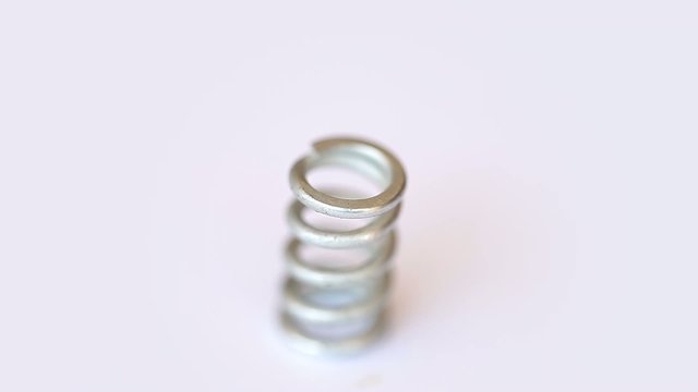 Steel spring rotates