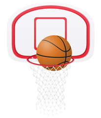 Fototapeta na wymiar basketball basket and ball vector illustration