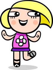 cartoon kawaii girl illustration