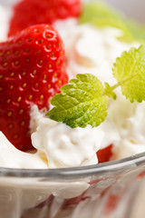 strawberries with cream