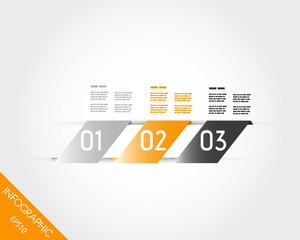 three orange oblique stickers