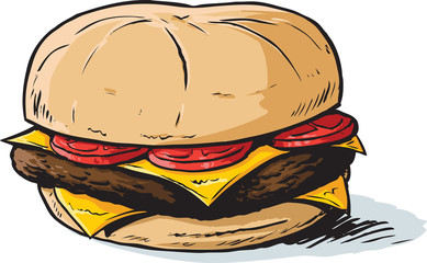Cartoon burger