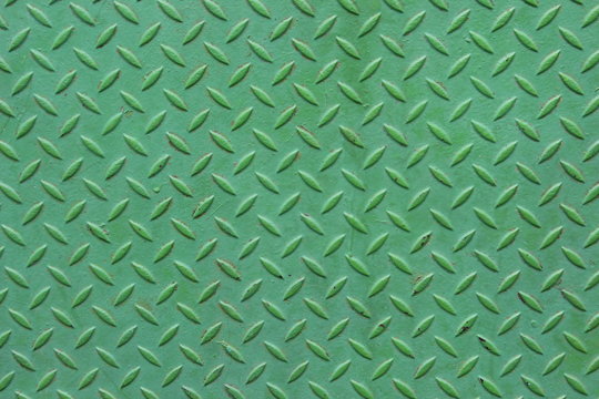 Metallstruktur &ndash; gr&uuml;nes Riffelblech (green checker plate)