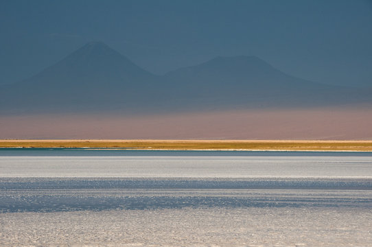 Salt flat of Atacama and Andes mountain range (Chile)