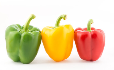 Colorful pepper isolated on white background