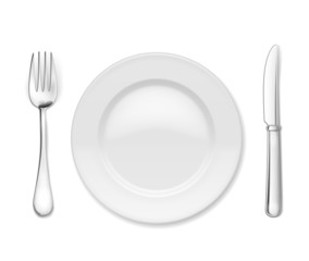 Plate with cutlery