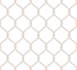 Fototapeta premium Rope Knot Seamless Pattern