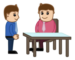 Discussing a Matter - Vector Illustration