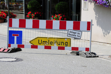 Baustelle Umleitung