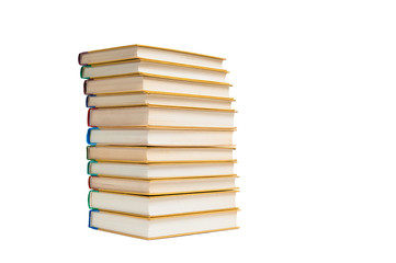 Stack of books isolated on the white