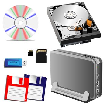 different types of storage devices, external and internal.