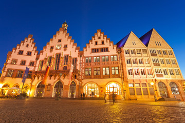 Tthe Roemer place old town of Frankfurt, Germany