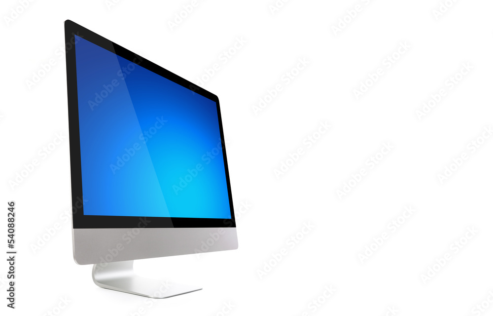 Aufkleber computer display isolated on white background