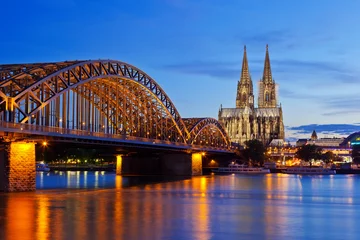 Foto op Canvas Cologne city skyline, Germany © Noppasinw