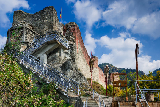 Ruins of Poenari Fortress of Dracula, Romania