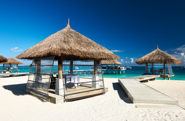 Beautiful beach with jetty