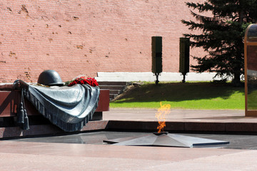Eternal flame monument near red square in Moscow