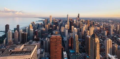 Fotobehang Skyline van Chicago © Beboy