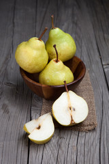 Fresh and ripe pears
