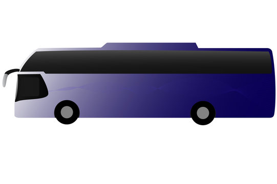 New blue coach side view