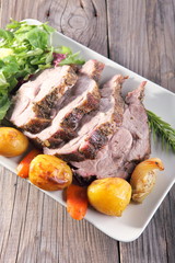 roasted pork with vegetables 