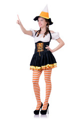 German girl in traditional festival clothing