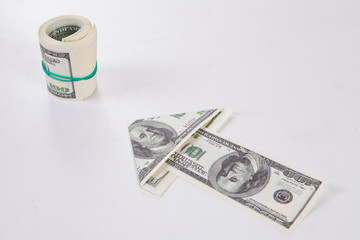One hundred dollars pile
