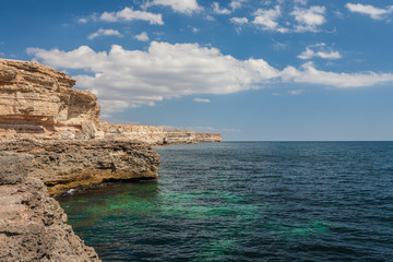 Black sea coast on Tarkhankut, Crimea, Ukraine.