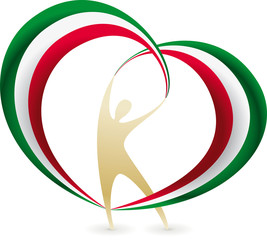 Logo best love with italian flag