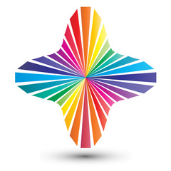 colorful abstract business icon