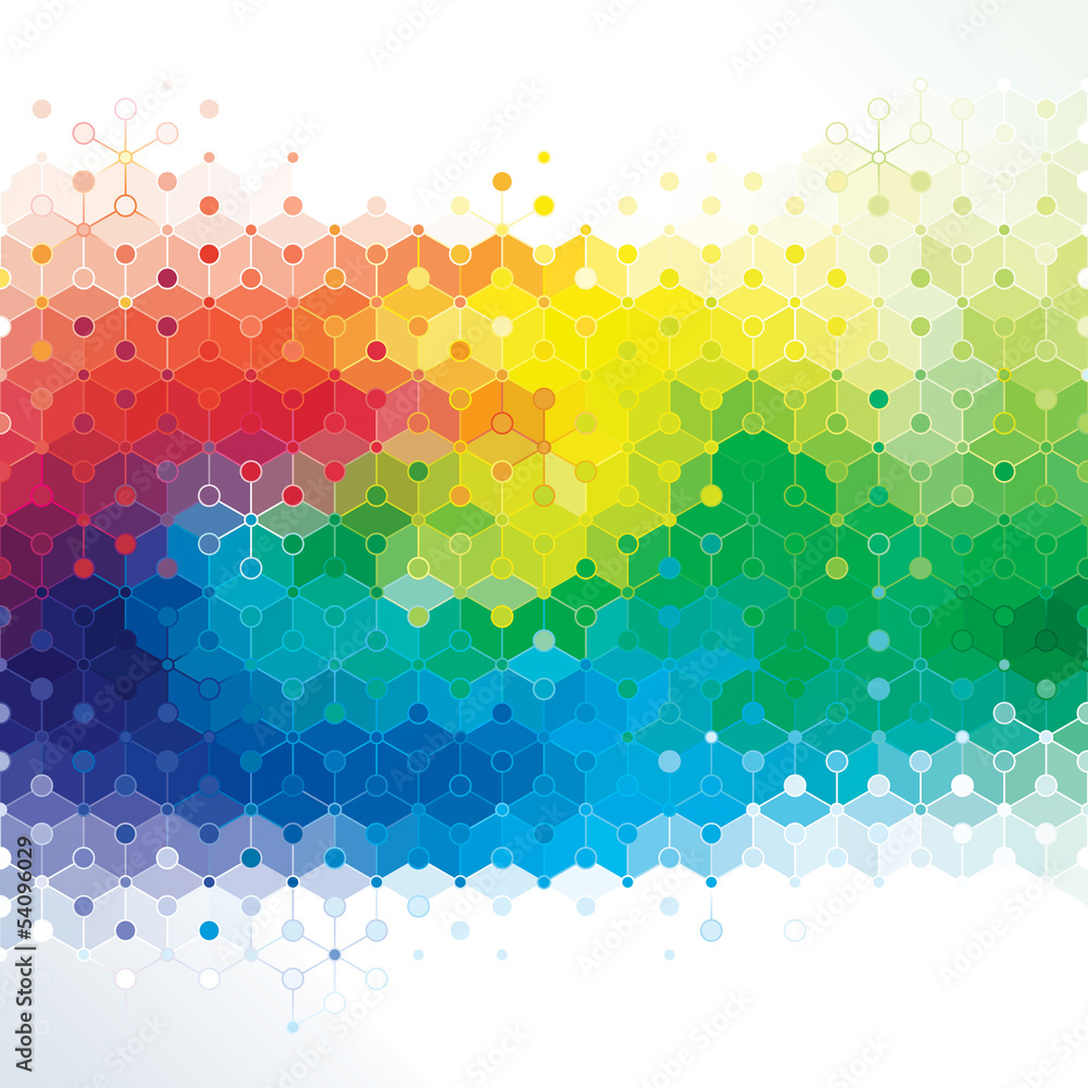 Aufkleber abstract colors background of dna molecule structure.