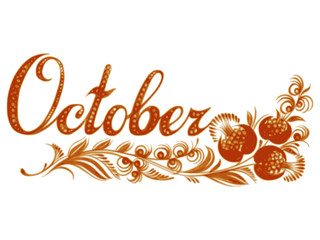 Fototapeta na wymiar October the name of the month