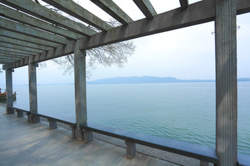 Corridor next to West Lake in Hangzhou