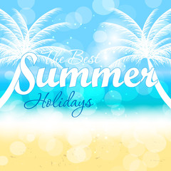 Fototapeta na wymiar Summer holidays vector background.