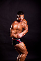 Fototapeta premium young bodybuilder posing