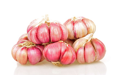 Garlic on a white background