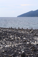 pebble on island, Lipe island, Thailand