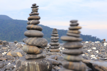 Fototapeta na wymiar pebble on island, Lipe island, Thailand