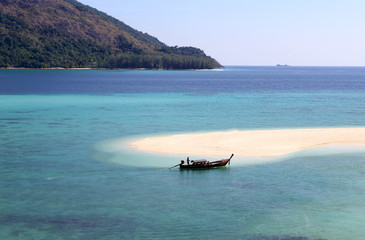 Clear water and blue sky. Lipe island, Thailand