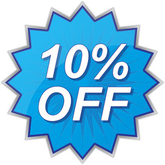 10 PERCENT OFF ICON