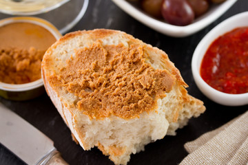 sardine pate on the bread