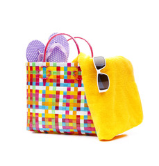 Badetasche mit Flipflops