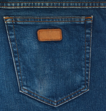 Blue Jeans Pocket Closeup